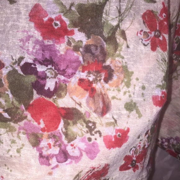 Fun wear factory unique knit floral shirt Sz L🌺 - Picture 5 of 7